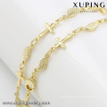 74484-xuping fashion dubai goldschmuck, 14k gold kreuzkettchen armband, gold fußkettchen schmuck